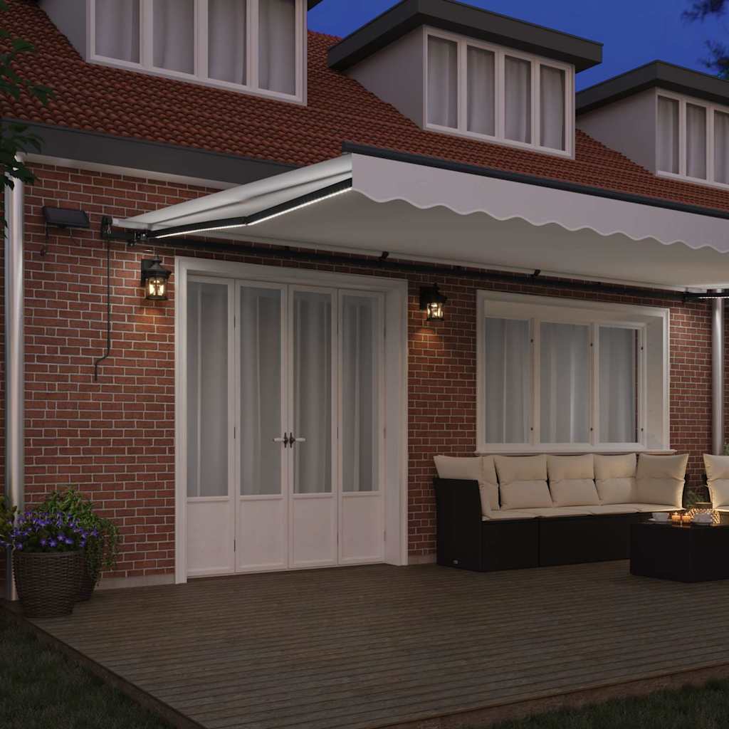 Retractable Awning Manual White 600 x 300 cm Fabric
