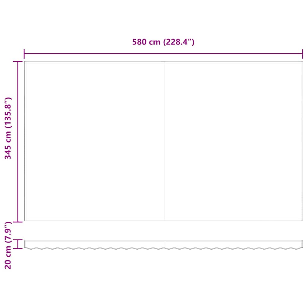 Retractable Awning Retractable Yellow and Orange 600 x 350 cm