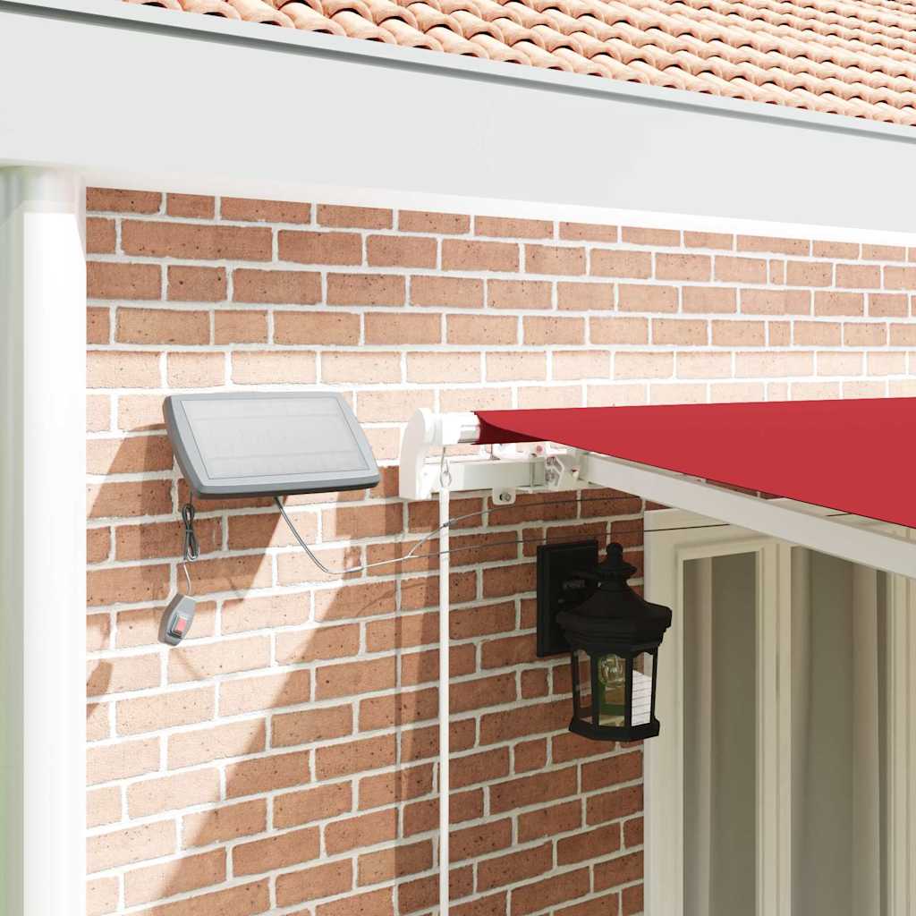 Retractable Awning with Manual Red 600 x 350 cm Fabric