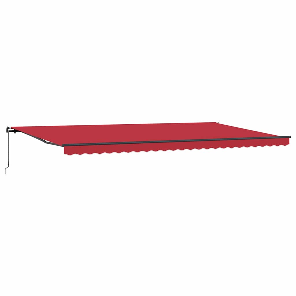 Retractable Awning Manual Red 600 x 350 cm Fabric