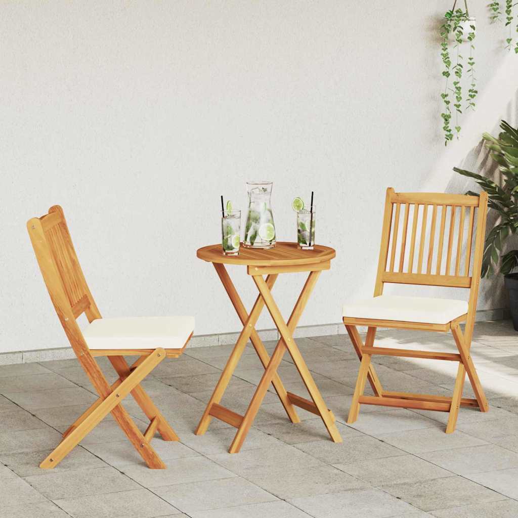 Garden Bistro Set 3 pcs Brown Solid acacia wood