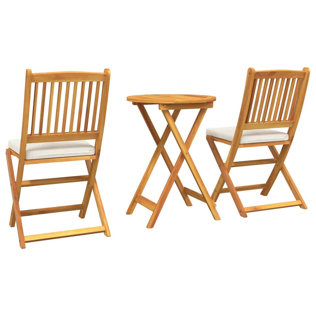 Garden Bistro Set 3 pcs Brown Solid acacia wood
