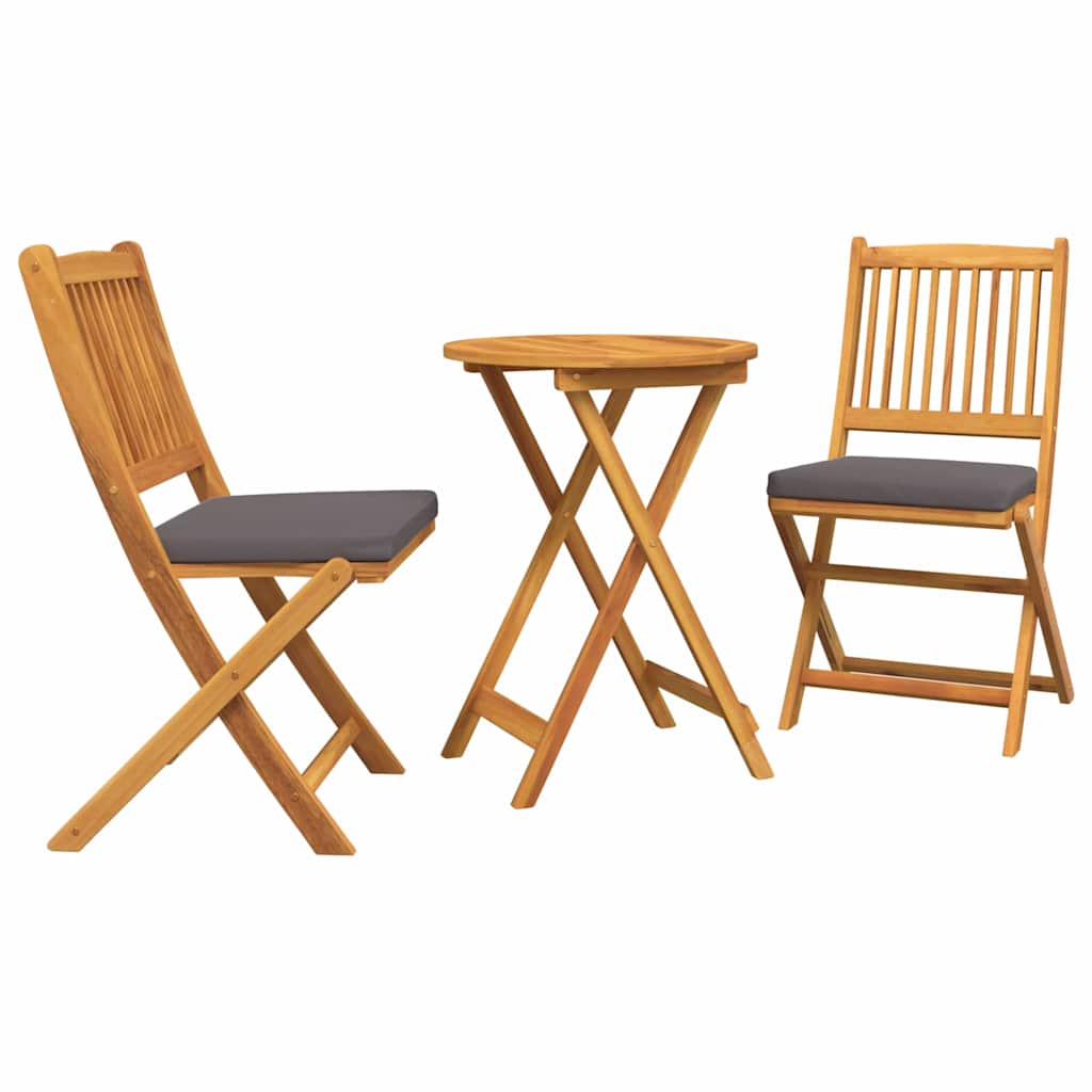Garden Bistro Set 3 pcs Brown Solid acacia wood