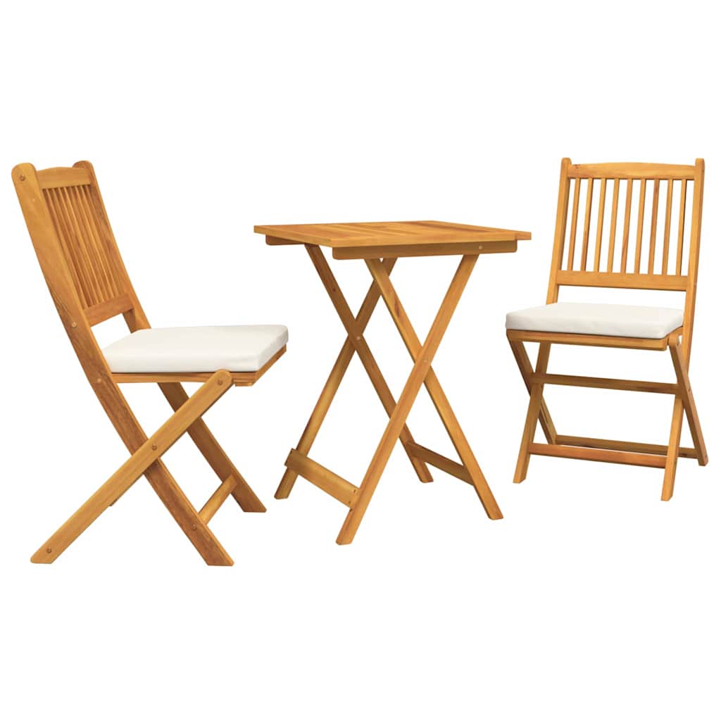Garden Bistro Set 3 pcs Brown Solid acacia wood