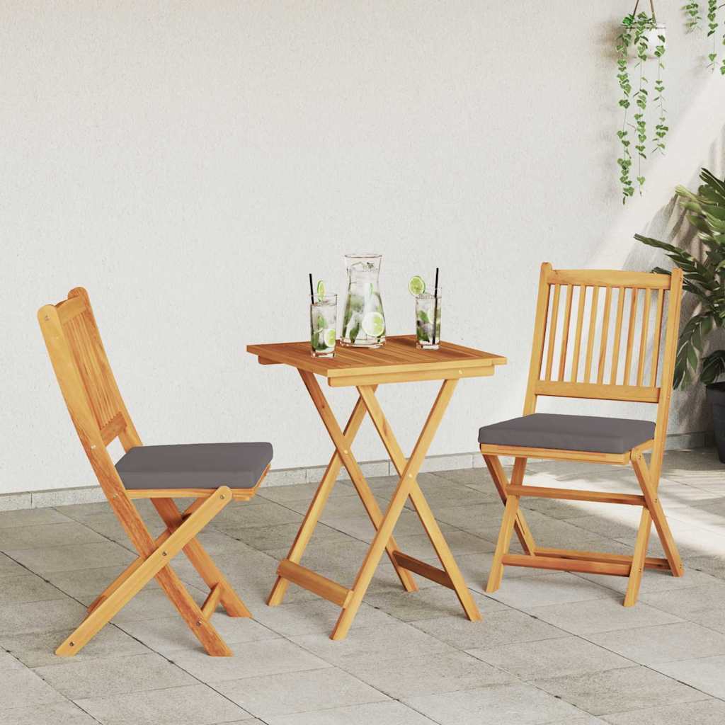 Garden Bistro Set 3 pcs Brown Solid acacia wood