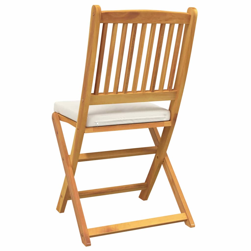 Folding Chair 8 pcs White 49 x 57.5 x 92cm Solid Acacia wood