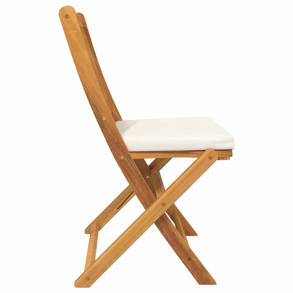 Folding Chair 8 pcs White 49 x 57.5 x 92cm Solid Acacia wood