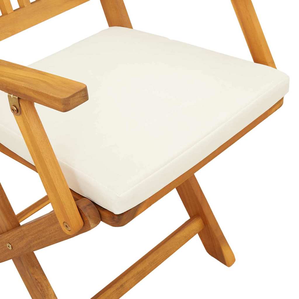 Folding Chair 8 pcs White 49 x 57.5 x 92cm Solid Acacia wood