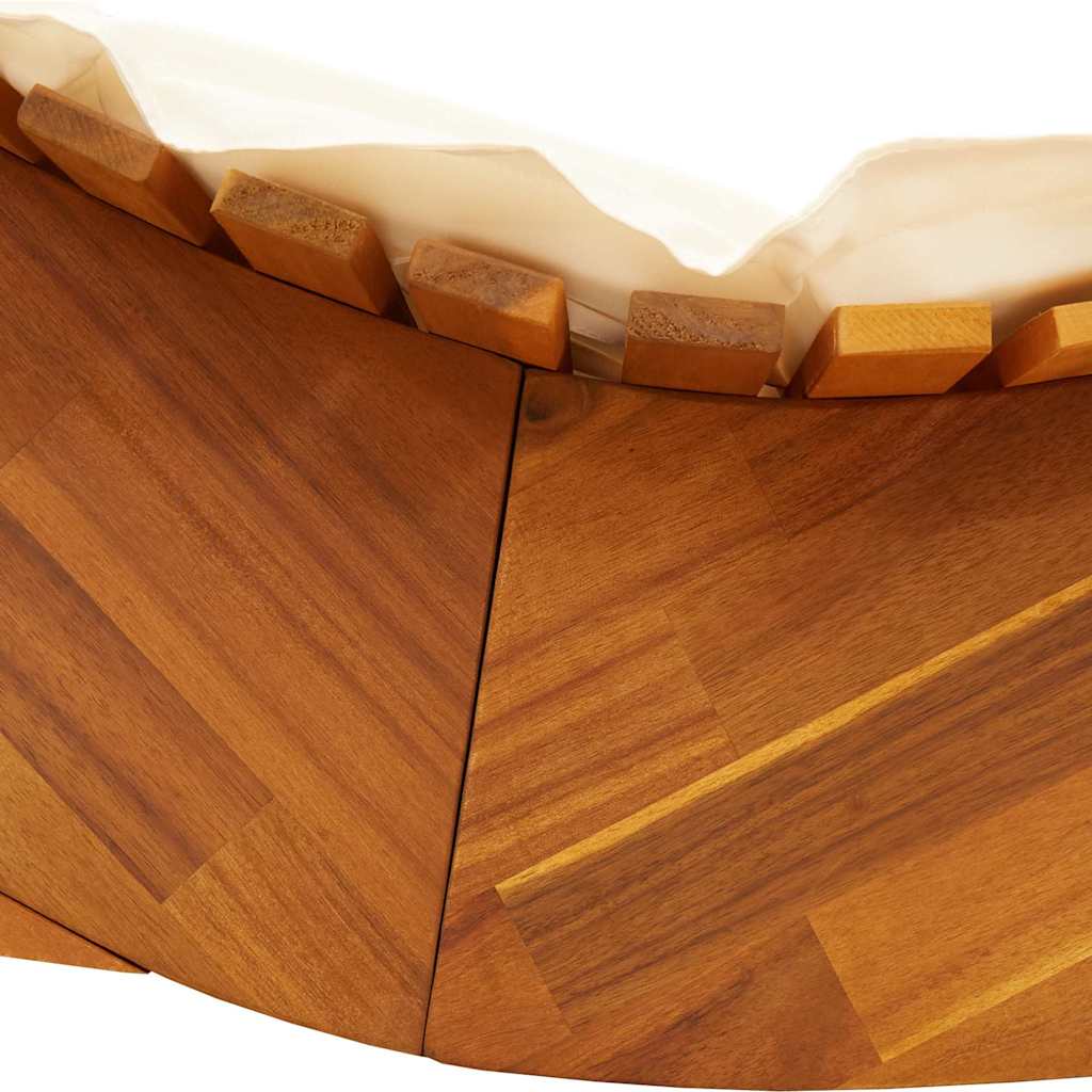 Sun Lounger 2 pcs Brown 60 x 154 x 74cm Solid Acacia wood