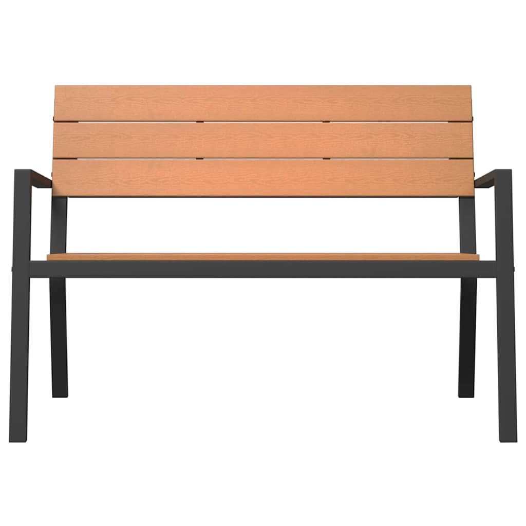 Garden Bench Brown 118 x 54 x 77cm Steel