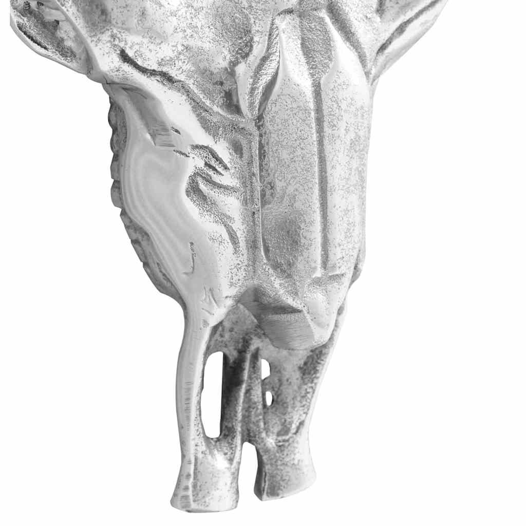 Bull Skull Silver 53 x 11 x 40 cm Aluminium