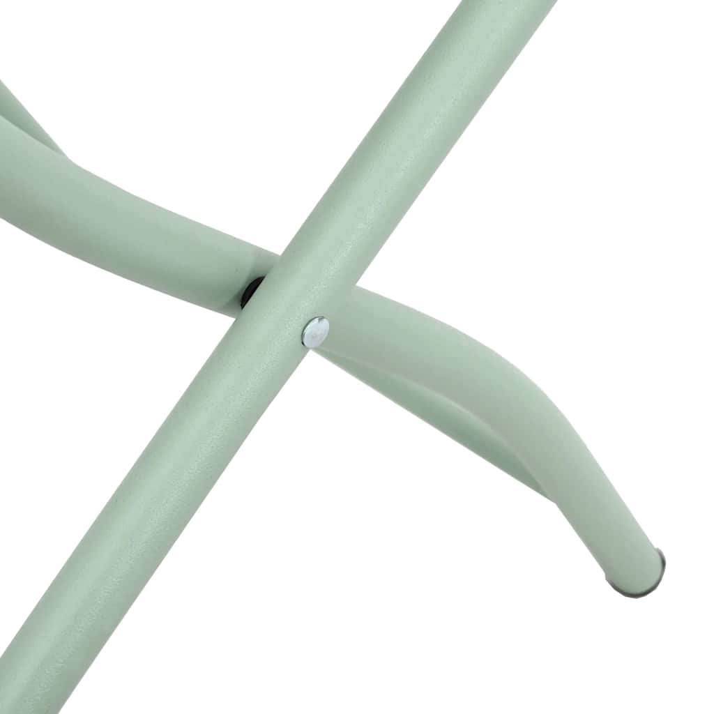 Garden Folding Chair Folding 2 pcs Green 55 x 56.5 x 91cm Steel