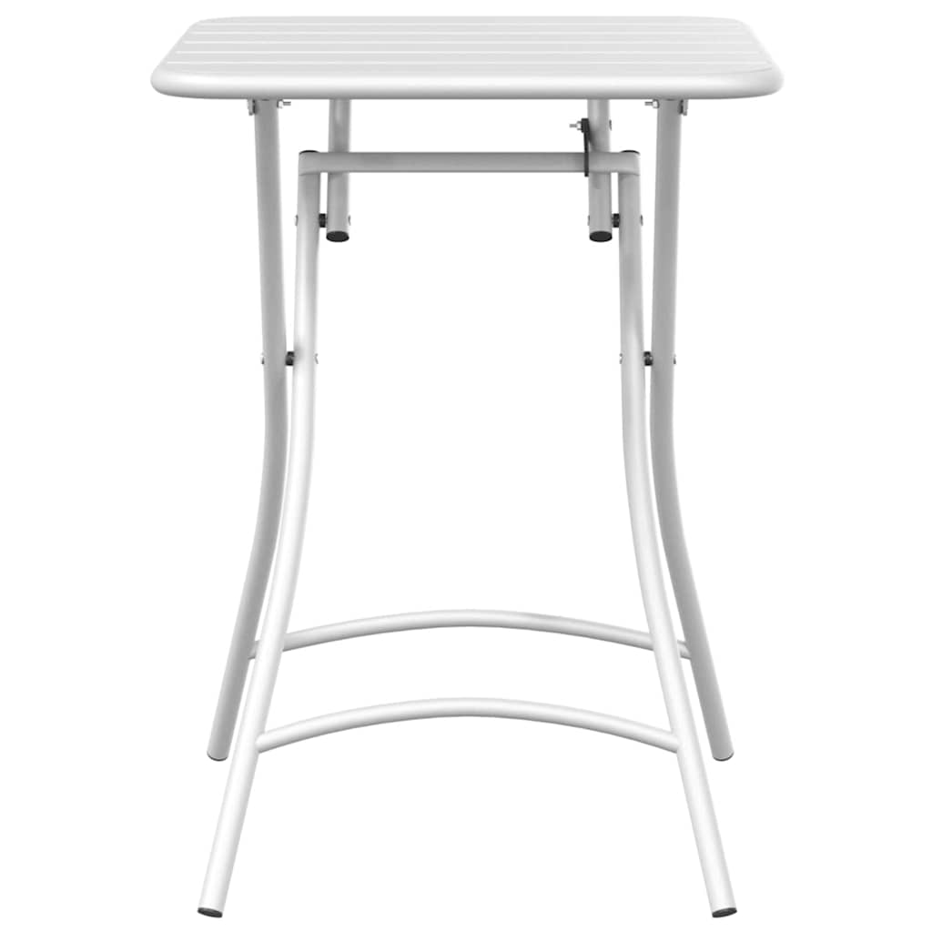 Garden Table Folding White 55 x 55 x 73 cm Powder-coated Steel