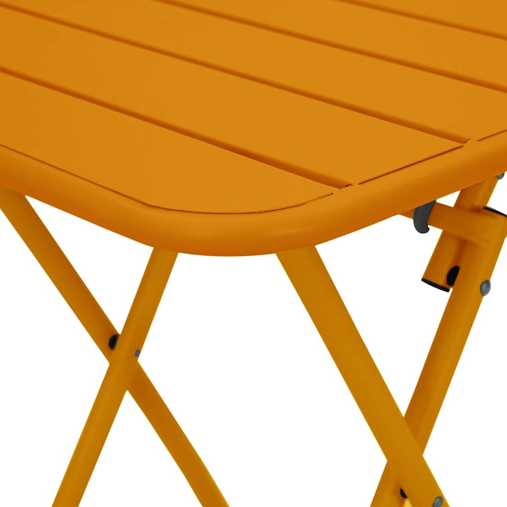 Garden Table Mustard 55 x 55 x 73 cm Powder-coated Steel