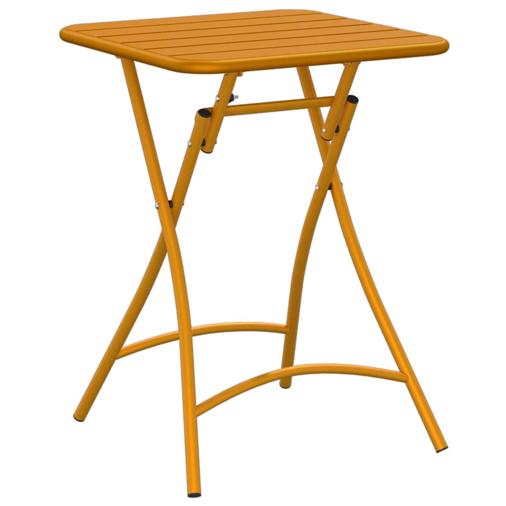 Garden Table Mustard 55 x 55 x 73 cm Powder-coated Steel