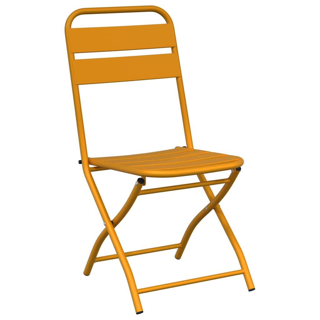 Bistro Set 3 pcs Mustard Steel