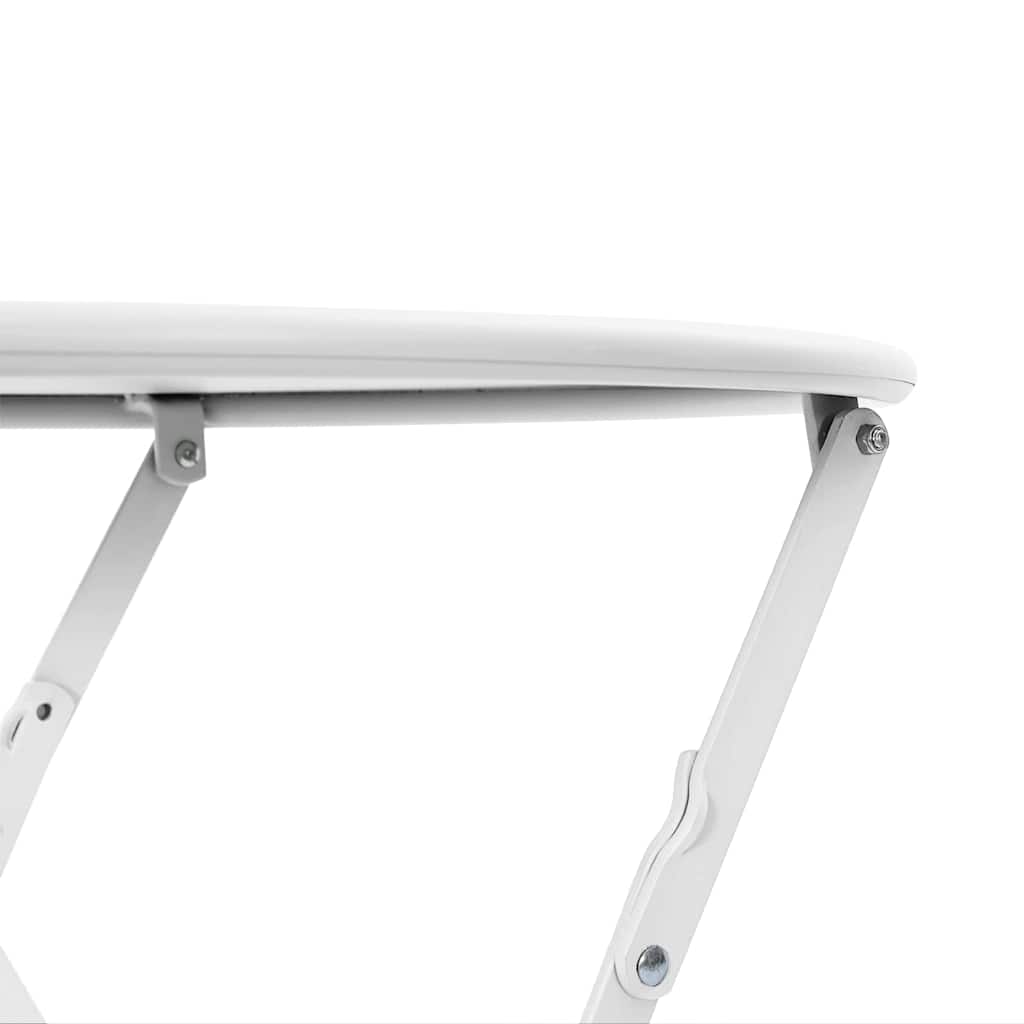 Bistro Table Folding White Ø50x71 cm Powder-coated Steel