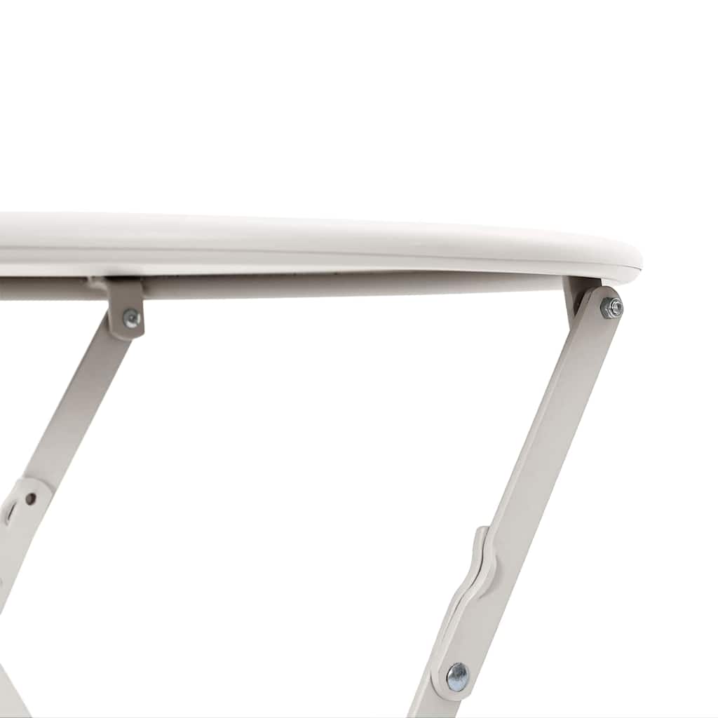 Bistro Table Folding Beige Ø50x71 cm Powder-coated Steel