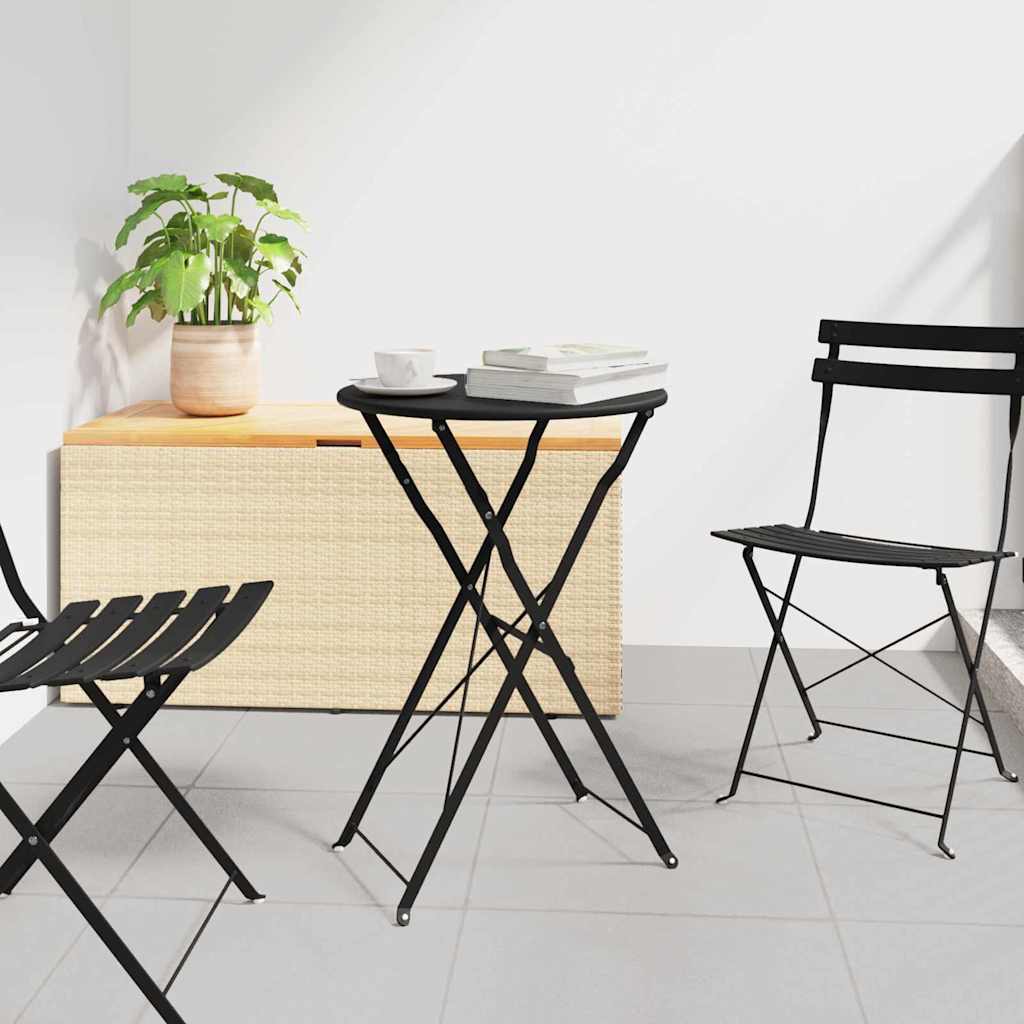 Bistro Table Folding Anthracite Ø50x71 cm Powder-coated Steel
