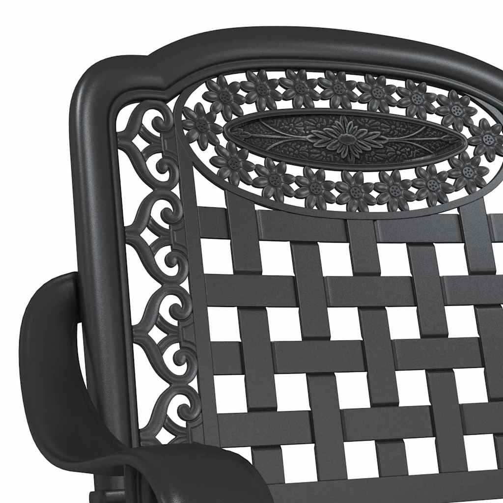 Garden Chair 2 pcs Black 55 x 56.5 x 91cm Aluminium