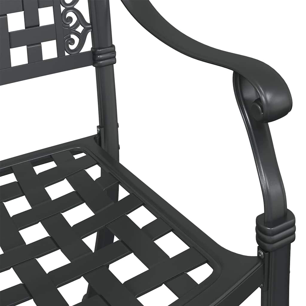 Garden Chair 2 pcs Black 55 x 56.5 x 91cm Aluminium