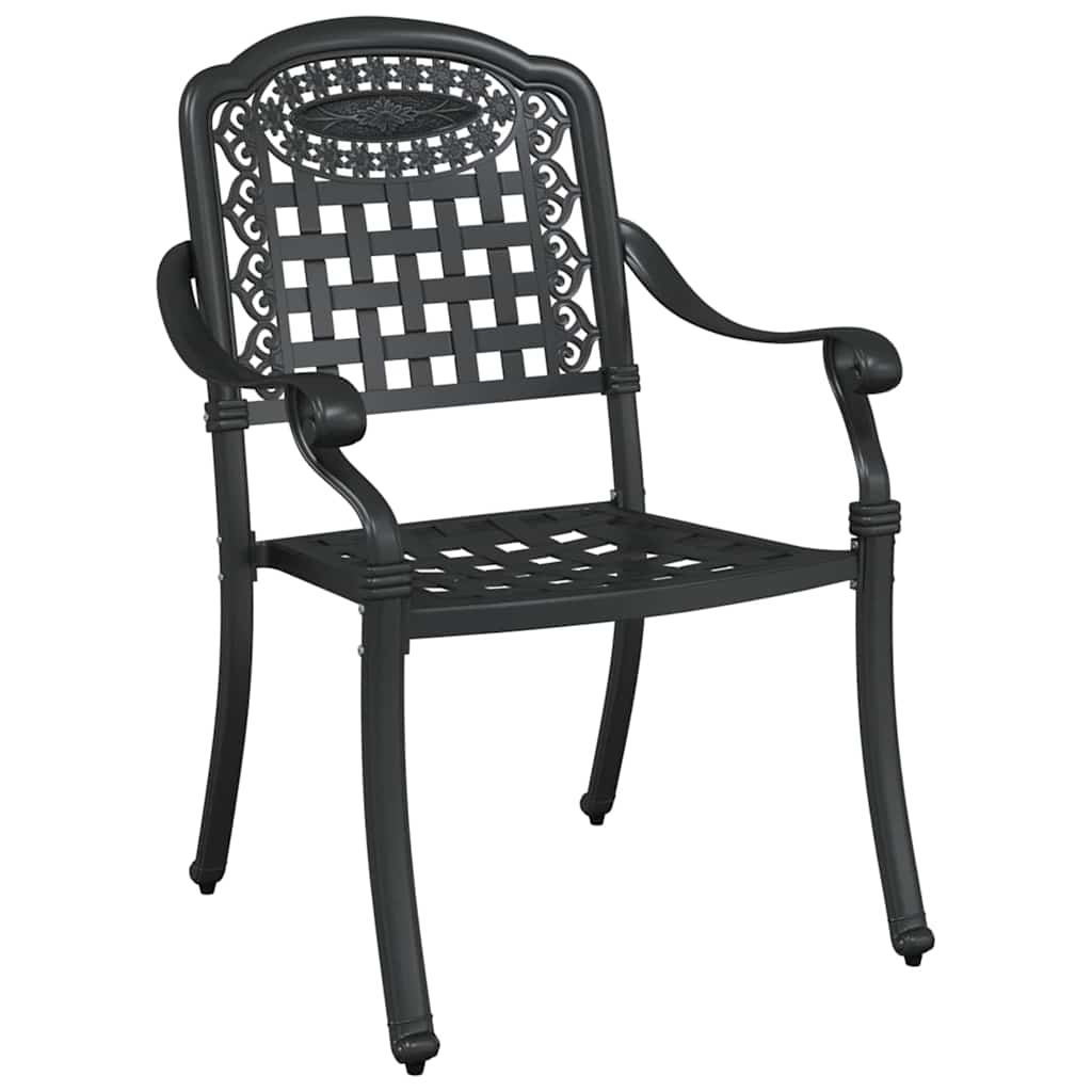 Garden Chair 2 pcs Black 55 x 56.5 x 91cm Aluminium
