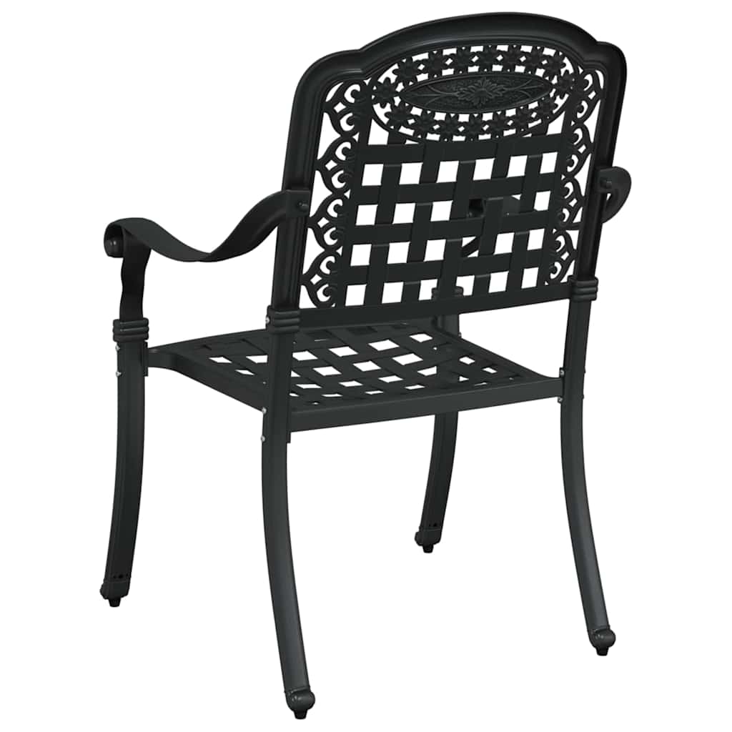 Garden Chair 2 pcs Black 55 x 56.5 x 91cm Aluminium