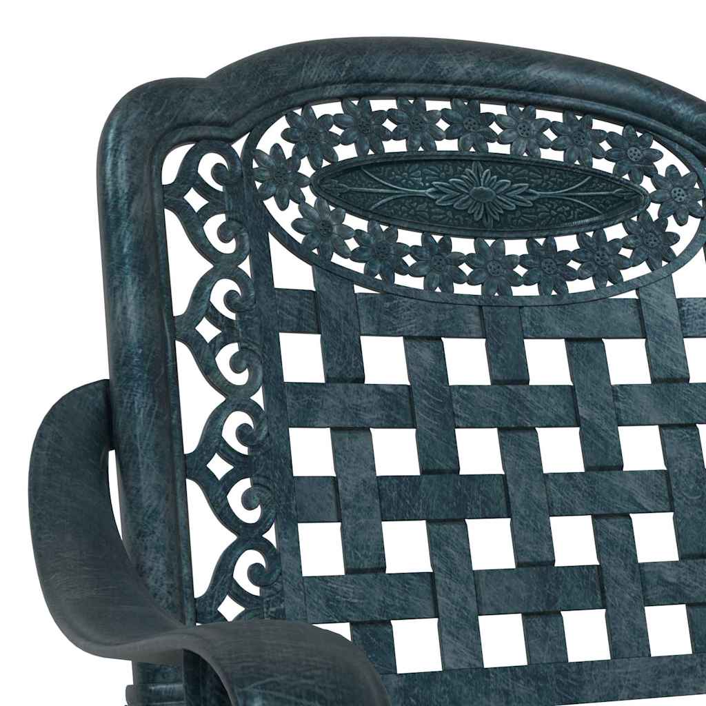 Garden Chair 2 pcs Green 55 x 56.5 x 91cm Aluminium