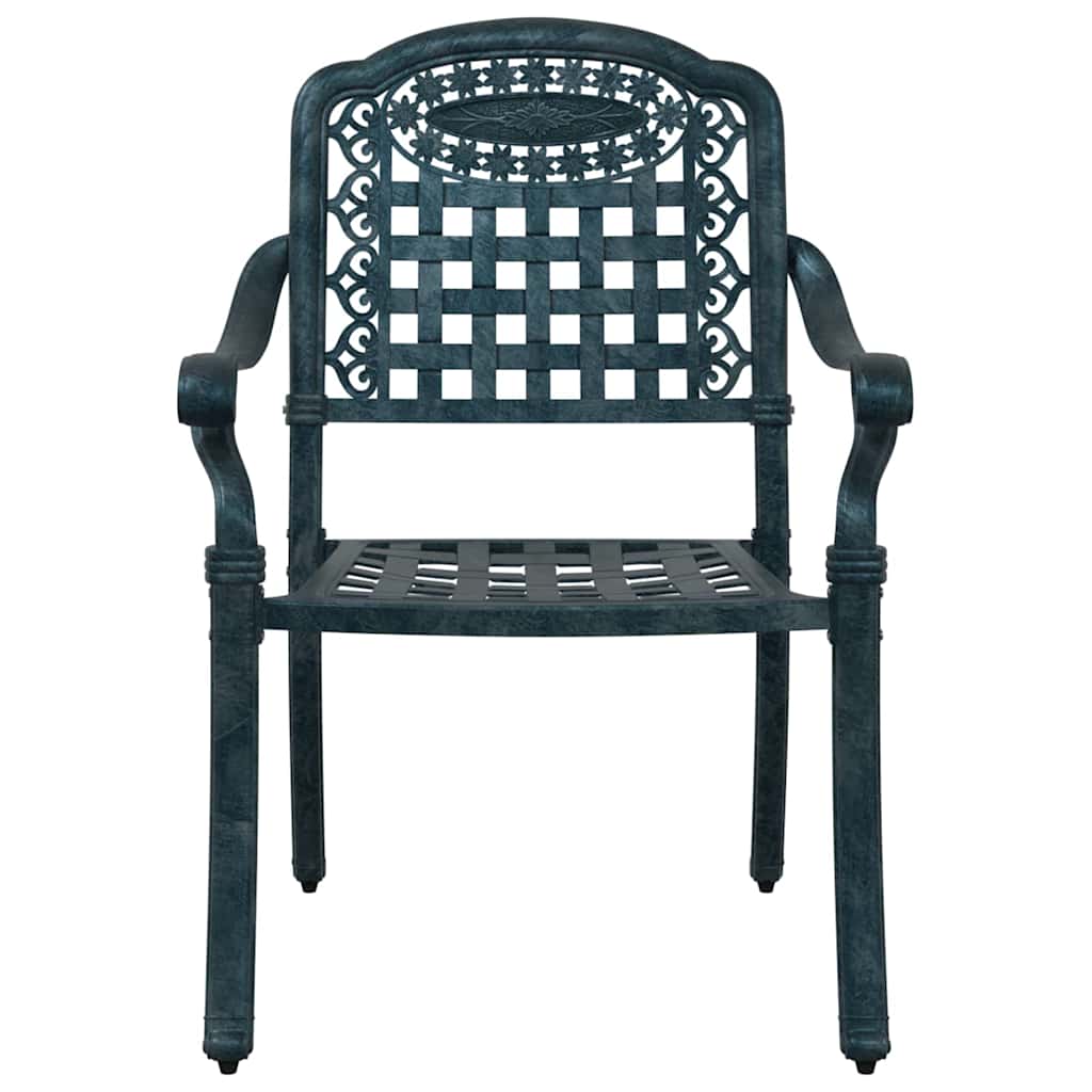 Garden Chair 2 pcs Green 55 x 56.5 x 91cm Aluminium