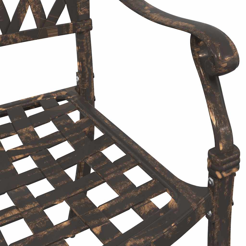 Garden Chair 2 pcs Bronze 55 x 56.5 x 91cm Aluminium