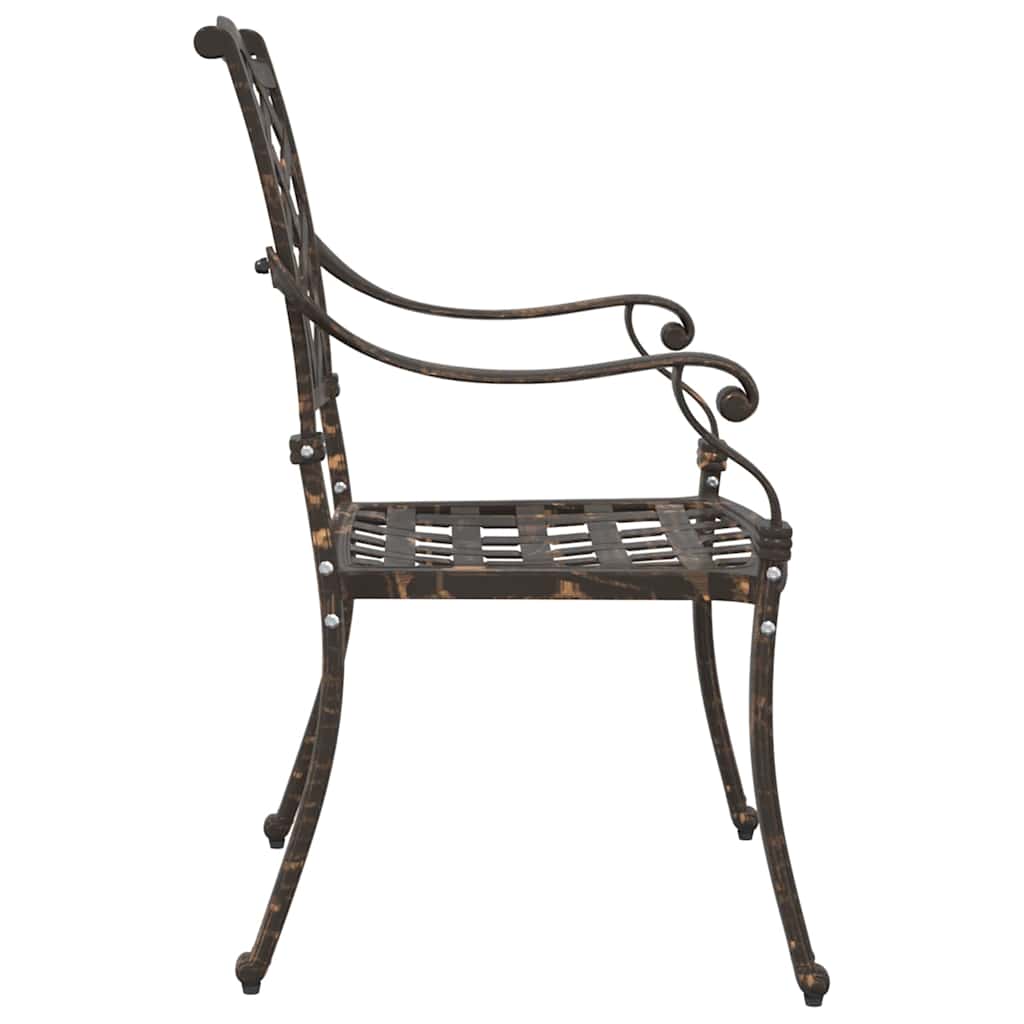 Garden Chair 2 pcs Bronze 55 x 56.5 x 91cm Aluminium