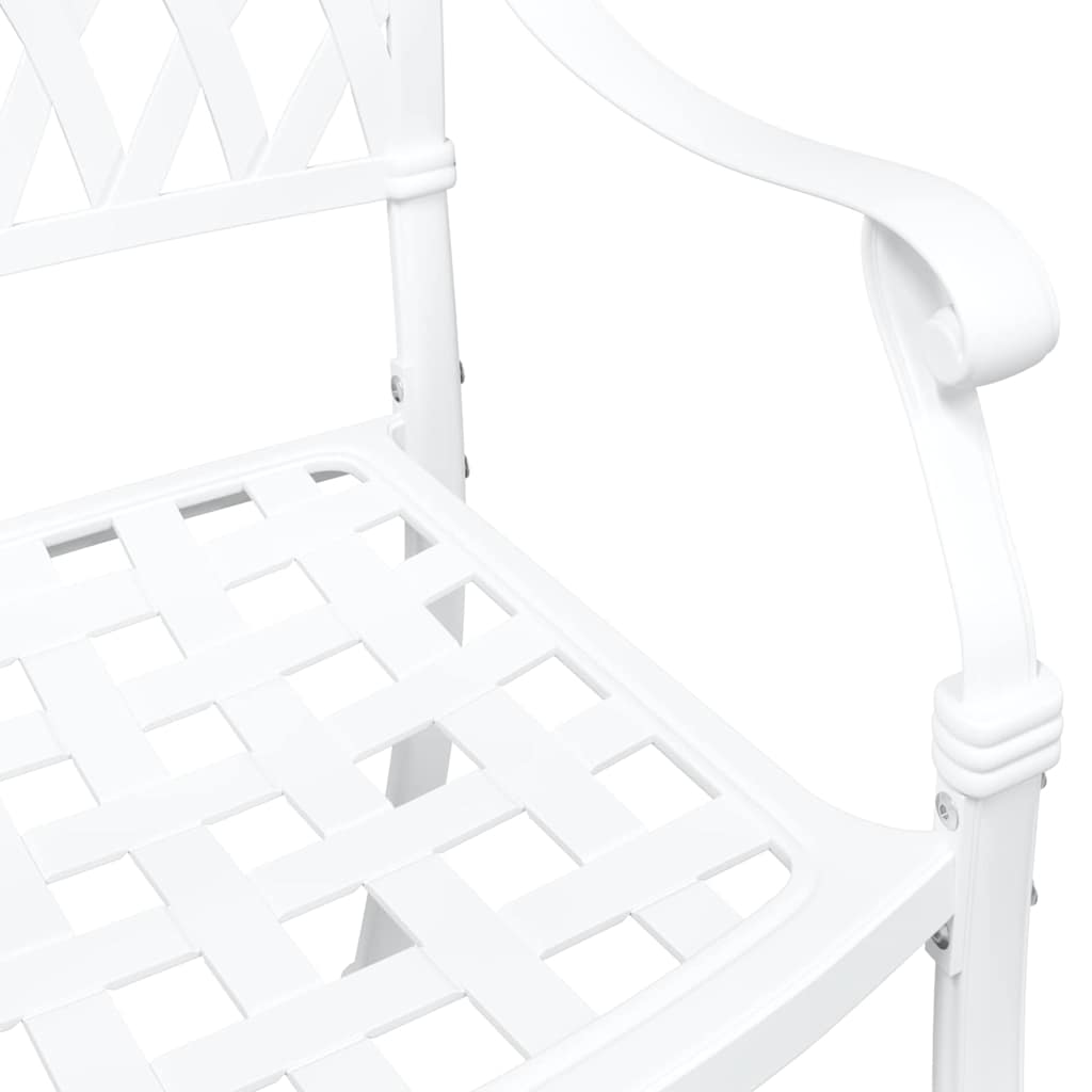 Garden Chair 2 pcs White 56 x 55 x 92.5cm Aluminium