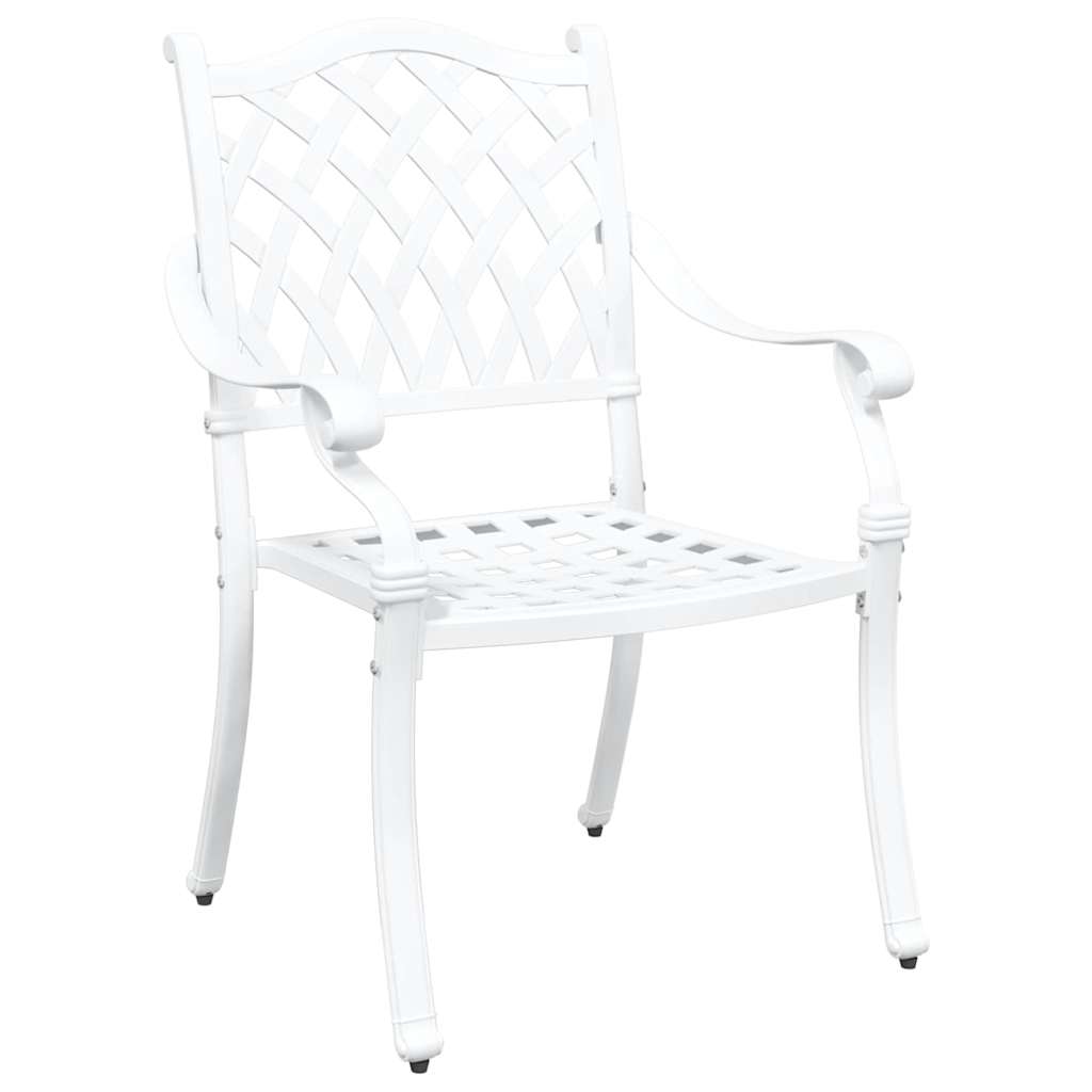 Garden Chair 2 pcs White 56 x 55 x 92.5cm Aluminium