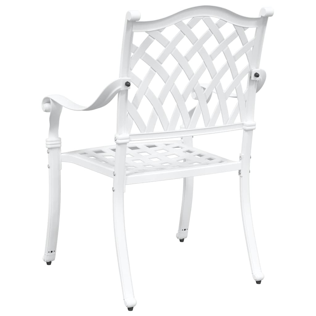 Garden Chair 2 pcs White 56 x 55 x 92.5cm Aluminium