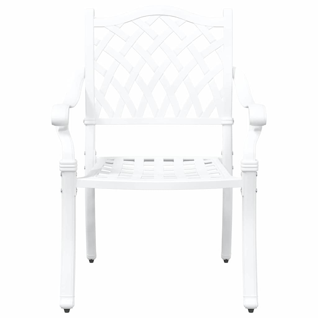 Garden Chair 2 pcs White 56 x 55 x 92.5cm Aluminium