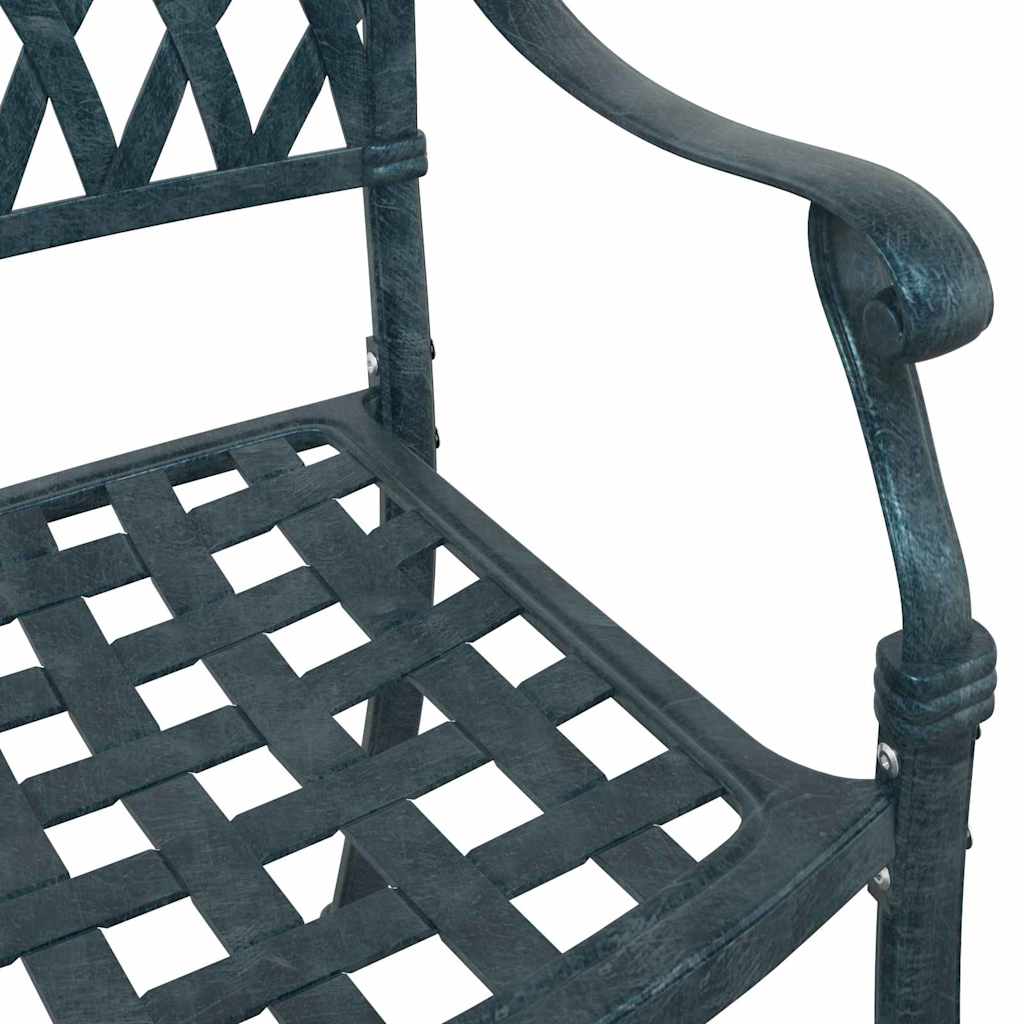 Garden Chair 2 pcs Green 55 x 56.5 x 91cm Aluminium