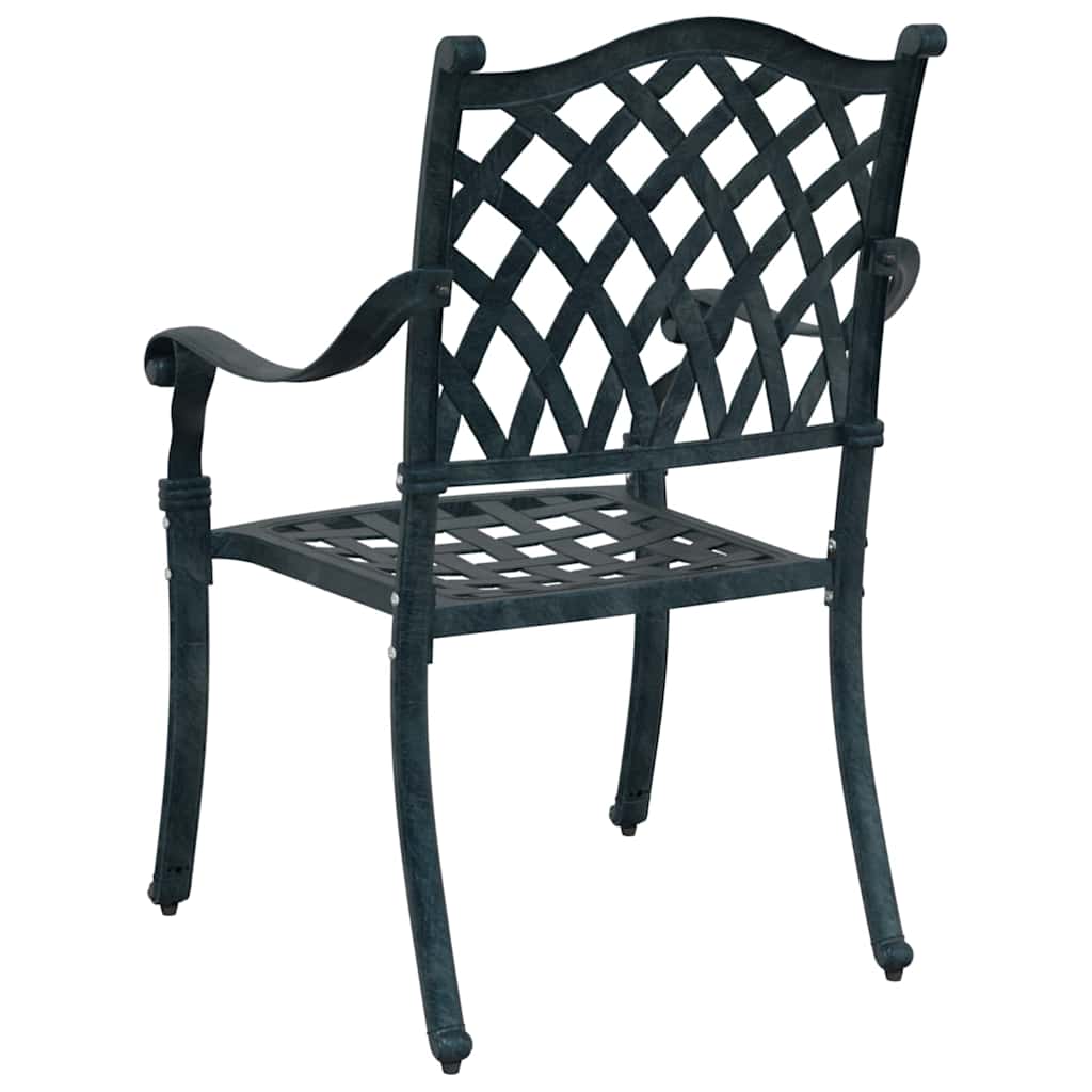 Garden Chair 2 pcs Green 55 x 56.5 x 91cm Aluminium