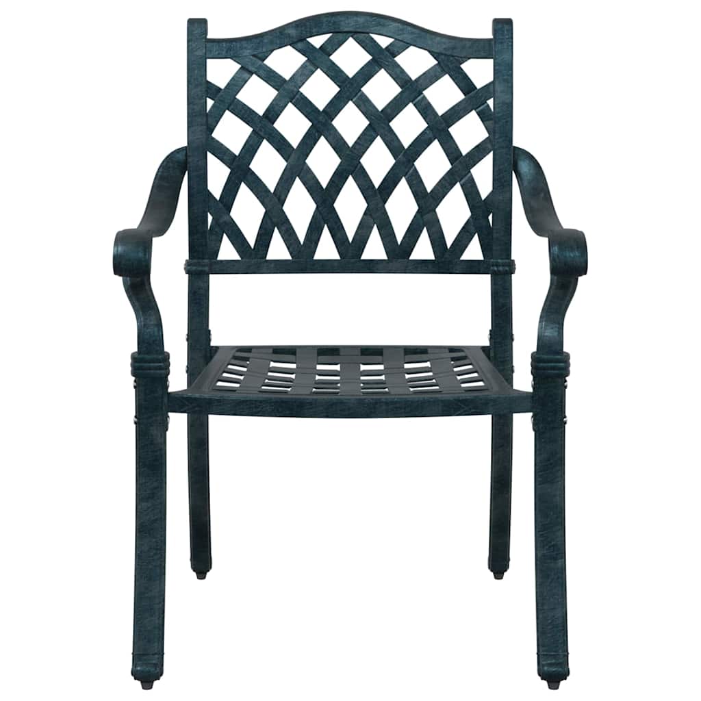 Garden Chair 2 pcs Green 55 x 56.5 x 91cm Aluminium