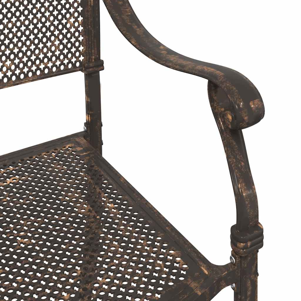 Garden Chair 2 pcs Bronze 55 x 56.5 x 91cm Aluminium