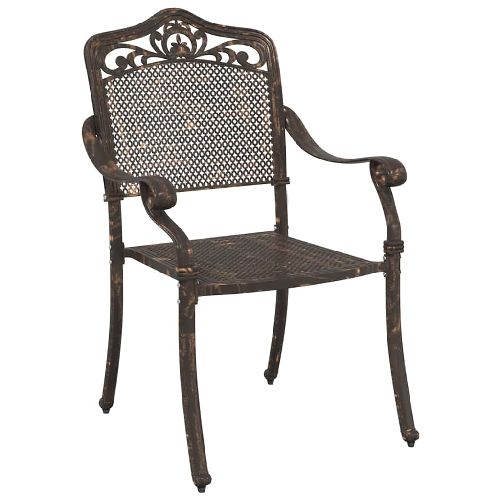 Garden Chair 2 pcs Bronze 55 x 56.5 x 91cm Aluminium