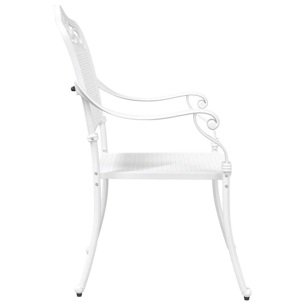 Garden Chair 2 pcs White 55 x 56.5 x 91cm Aluminium