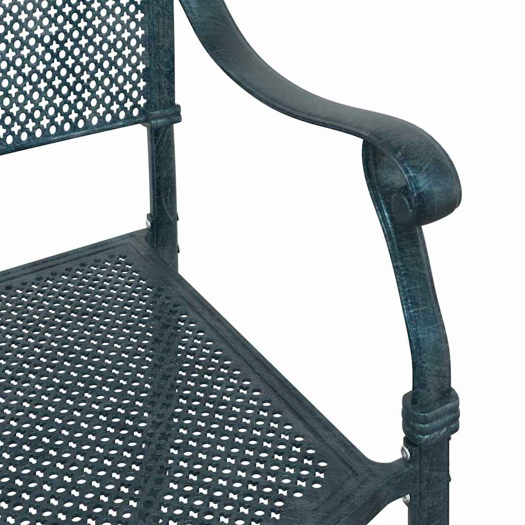 Garden Chair 2 pcs Green 55 x 56.5 x 91cm Aluminium
