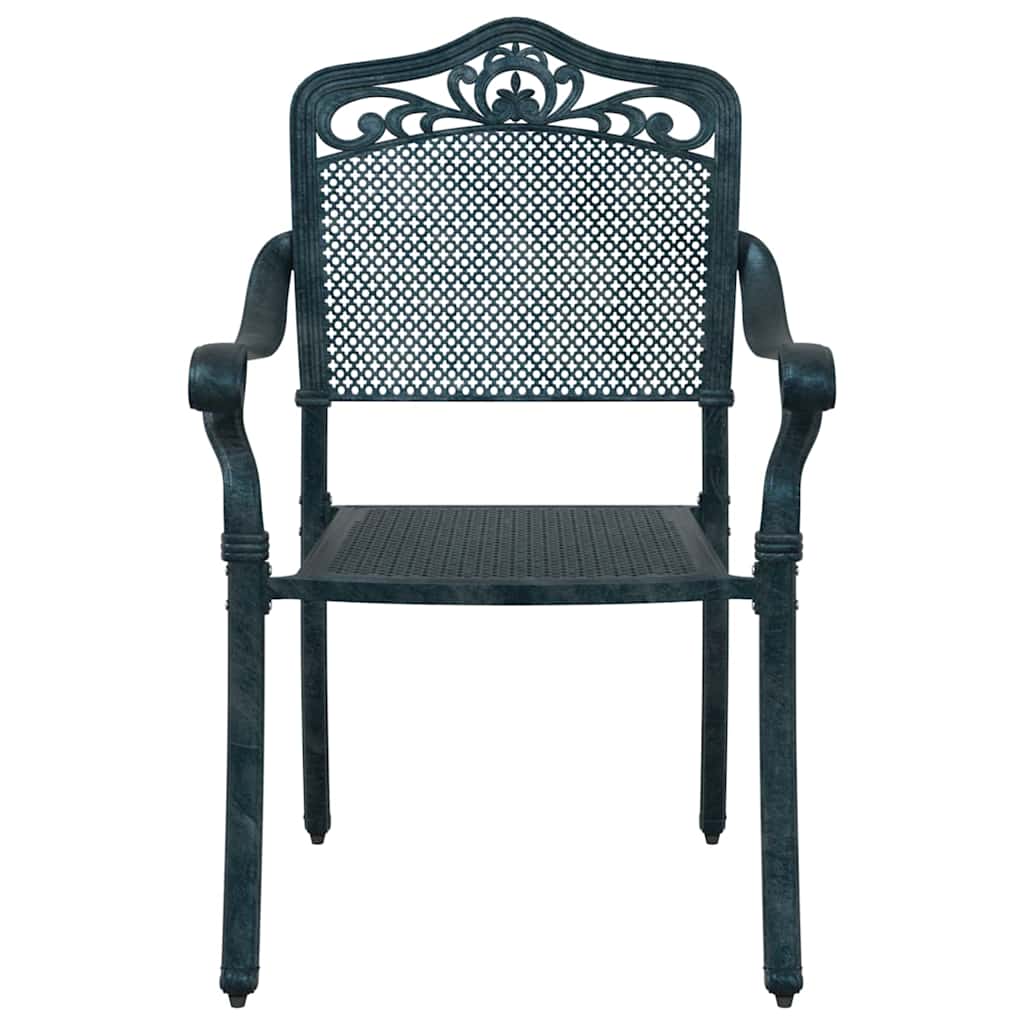 Garden Chair 2 pcs Green 55 x 56.5 x 91cm Aluminium