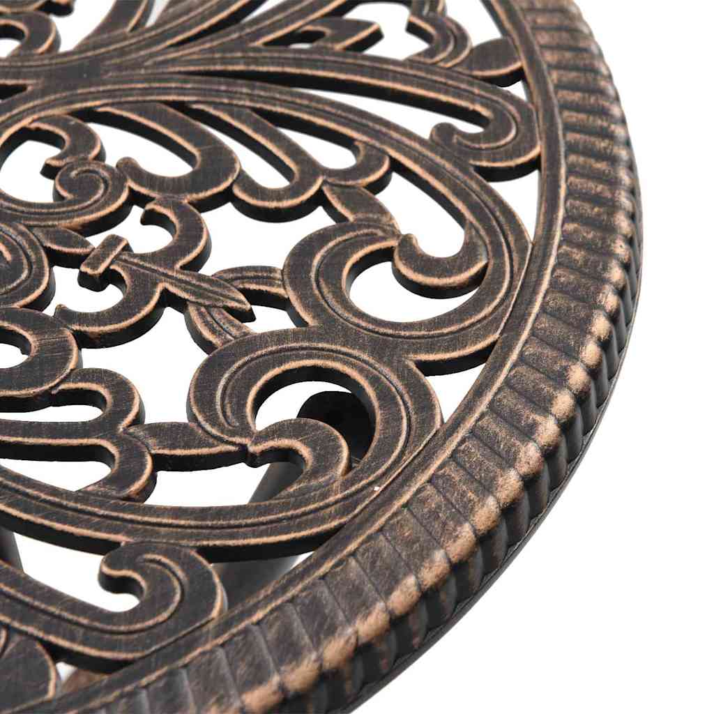 Garden Bistro Set 3 pcs Bronze Aluminium