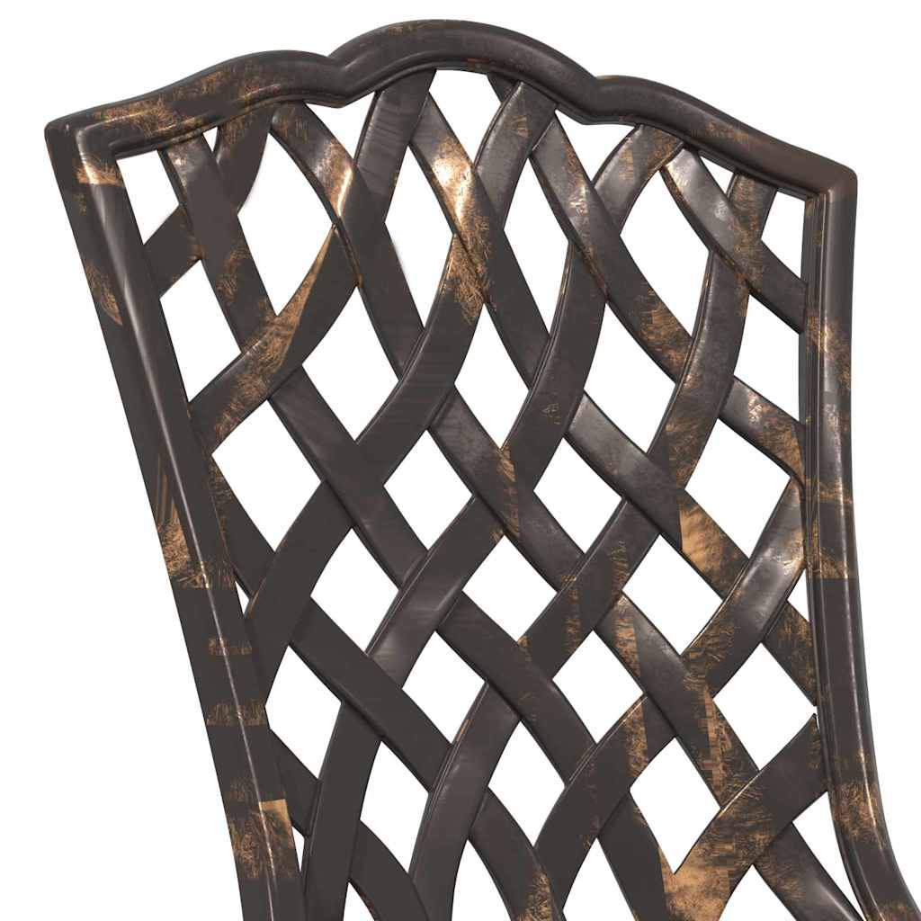 Garden Chair 2 pcs Bronze 55 x 56.5 x 91cm Aluminium