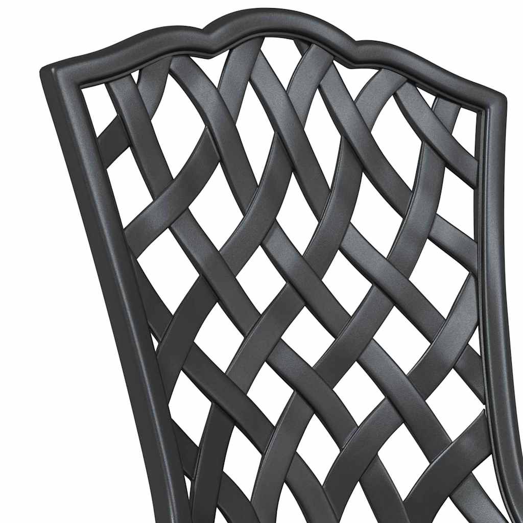Garden Chair 2 pcs Black 55 x 56.5 x 91cm Aluminium