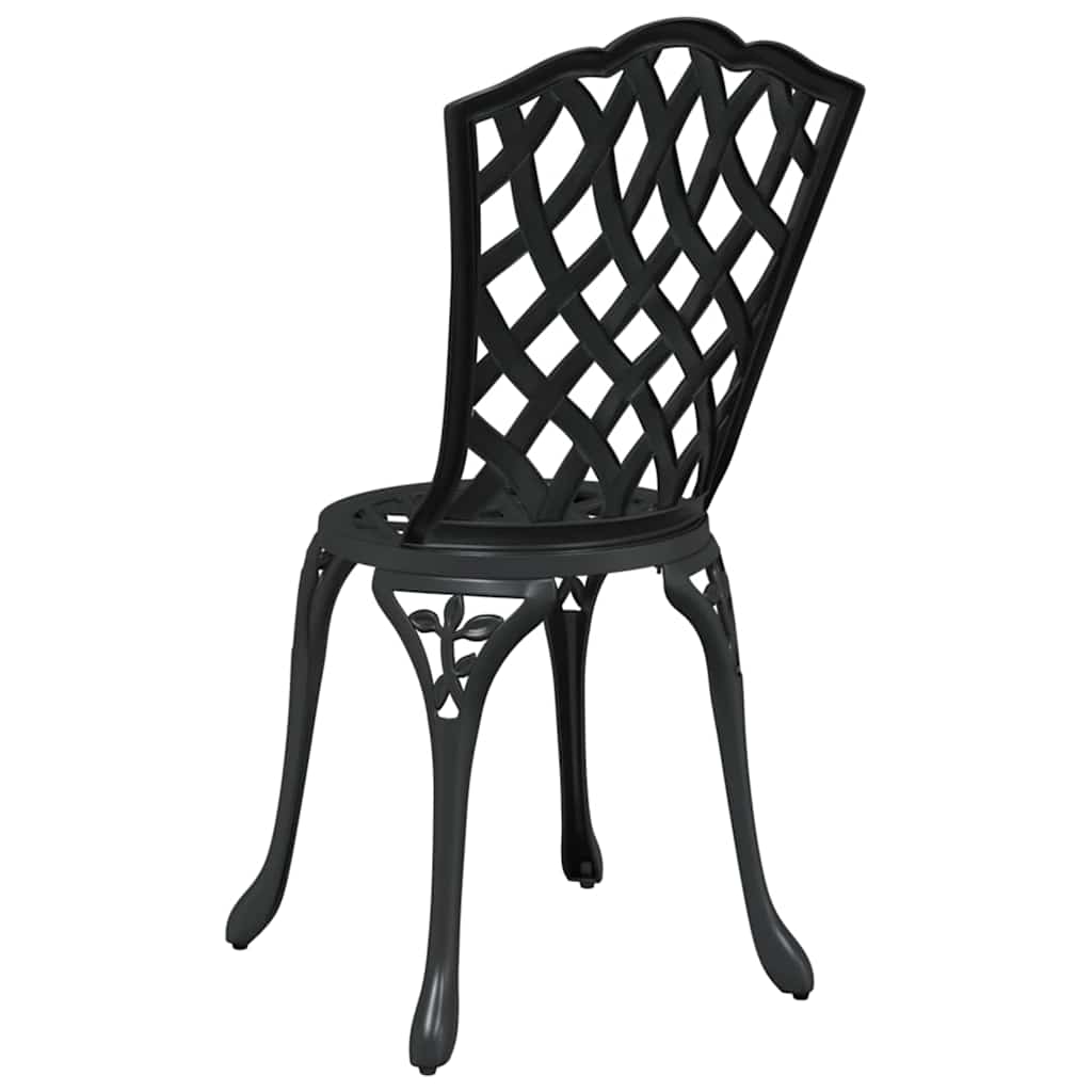 Garden Chair 2 pcs Black 55 x 56.5 x 91cm Aluminium
