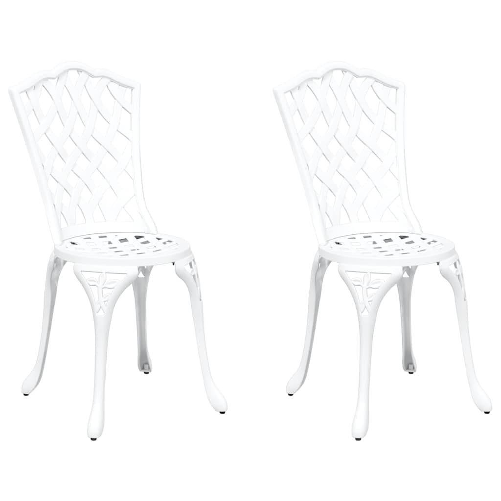 Garden Chair 2 pcs White 55 x 56.5 x 91cm Aluminium