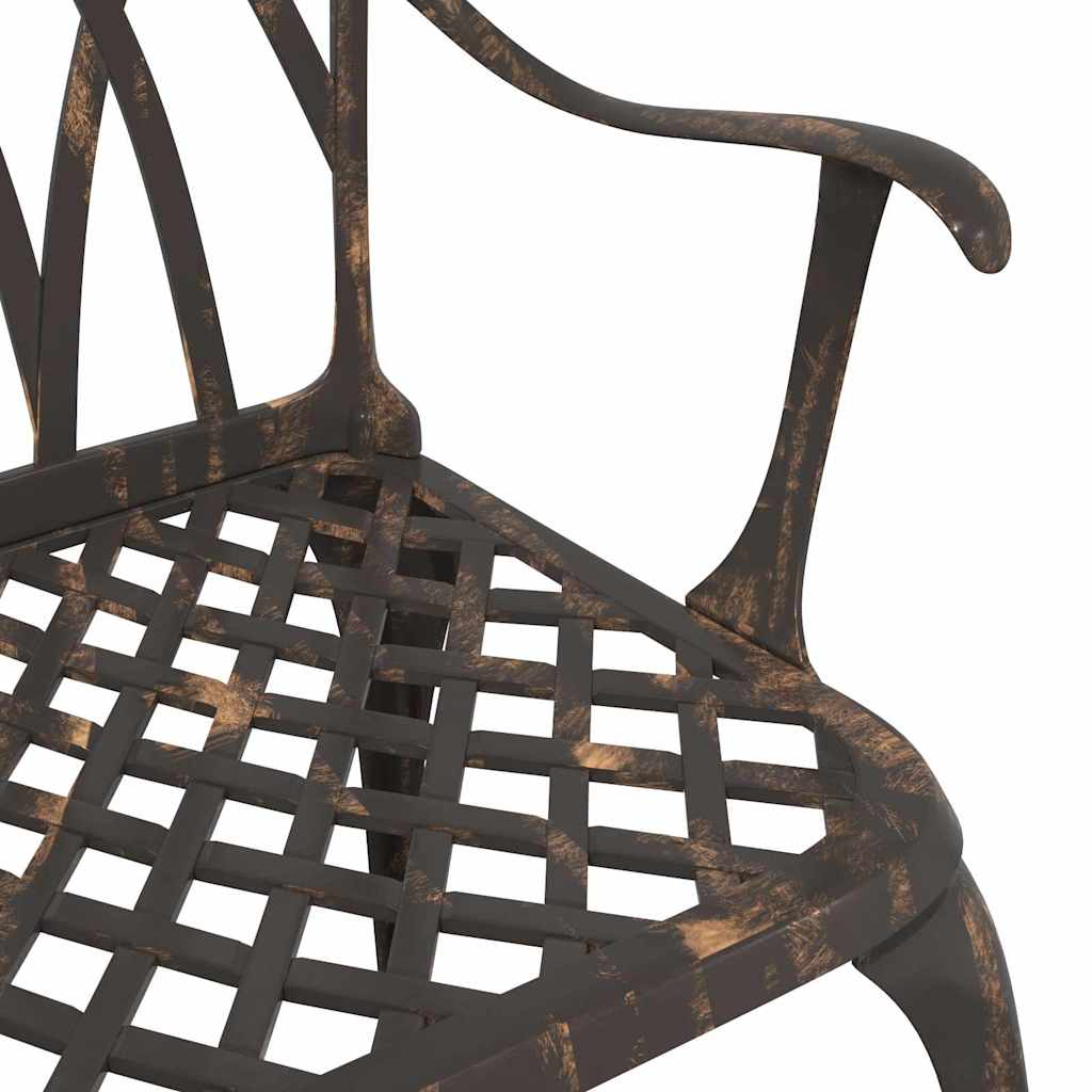 Garden Chair 2 pcs Bronze 55 x 56.5 x 91cm Aluminium