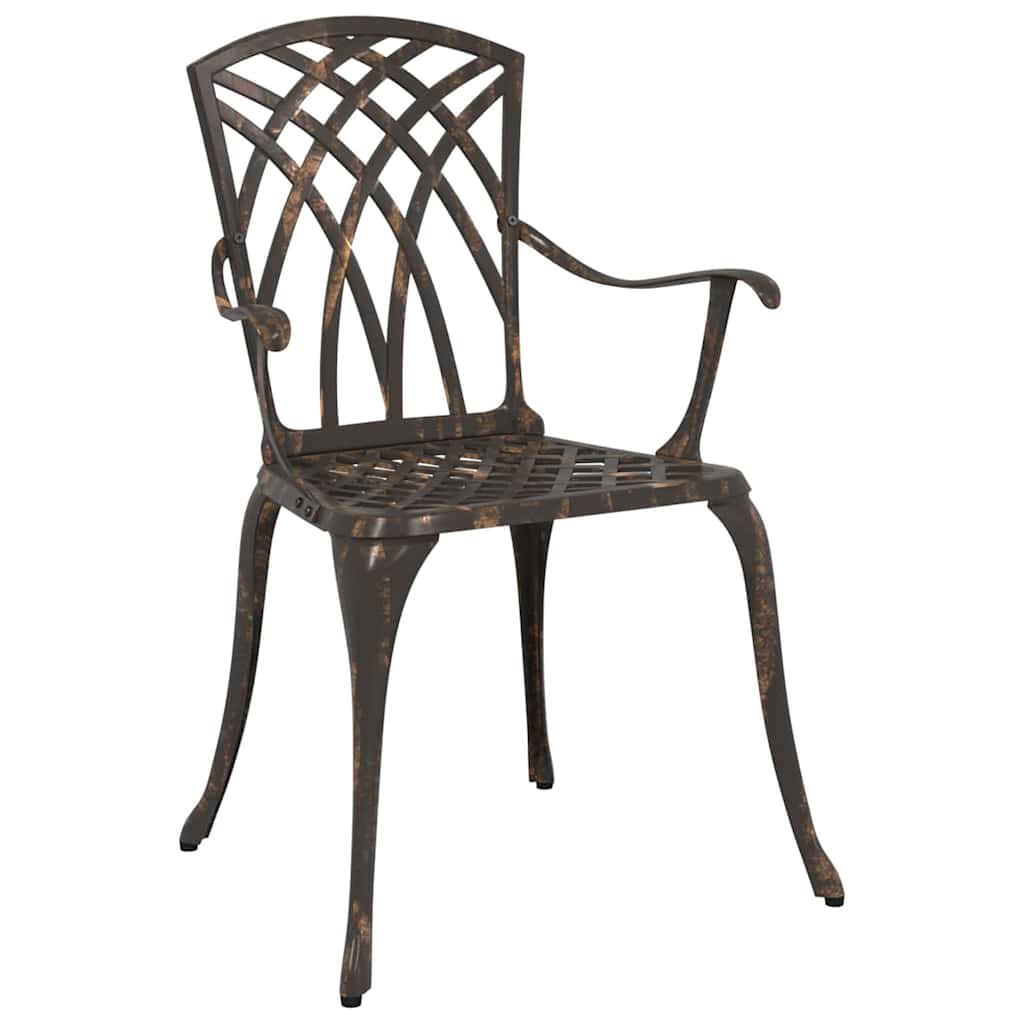 Garden Chair 2 pcs Bronze 55 x 56.5 x 91cm Aluminium